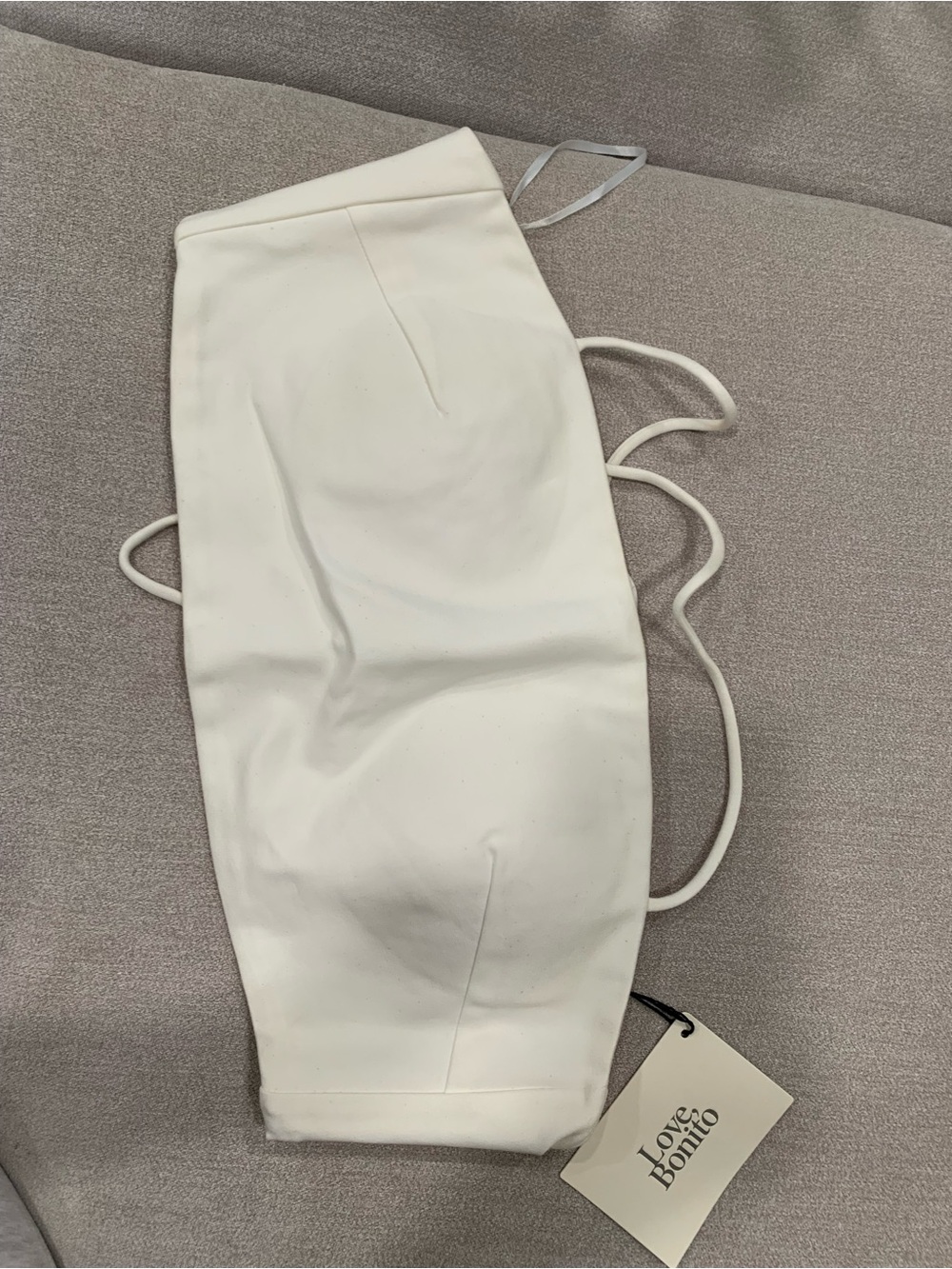 Love, Bonito White Strapless Bustier Top